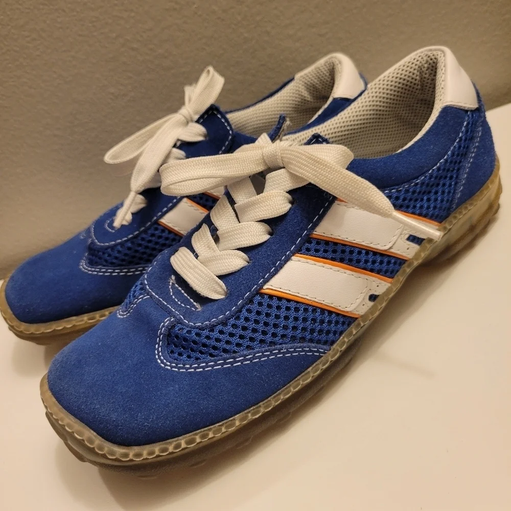 Steve Madden Ashlee Blue White Orange Fashion Sneakers